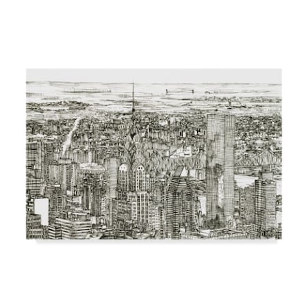 Melissa Wang 'Skyline Sketch I' Canvas Art,22x32
